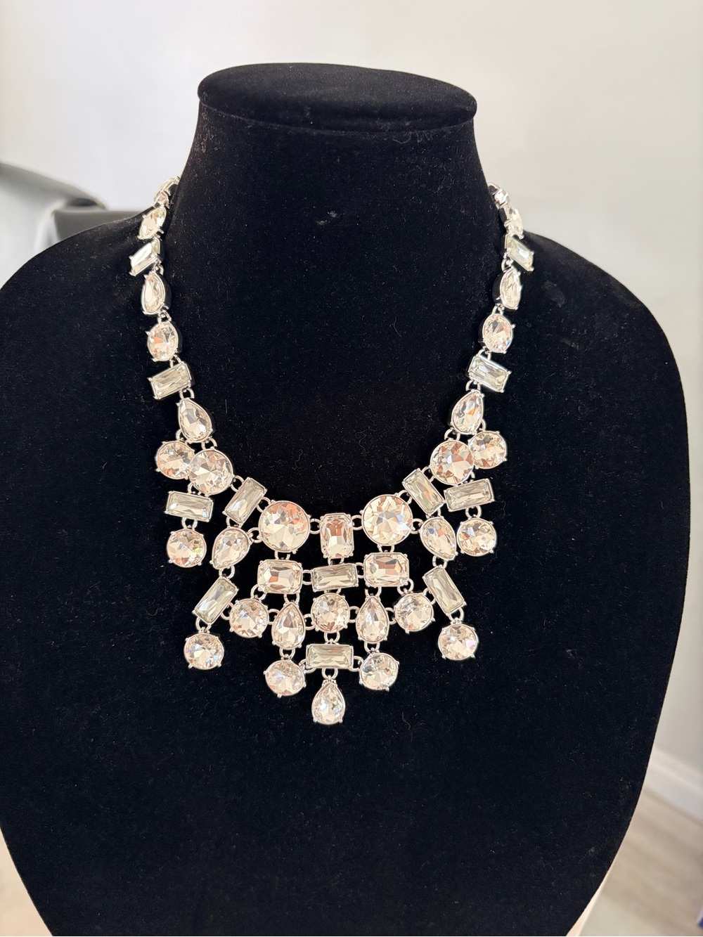 Talbots Statement Bib rhinestone Necklace - NEW